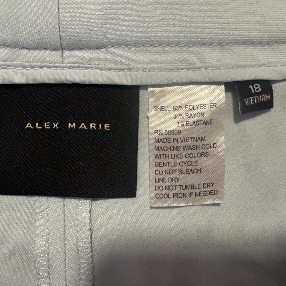 Alex Marie Light Blue Tailored Pants - Picture 2 of 5